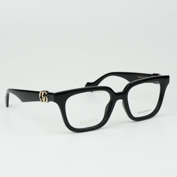 NEW Gucci GG1536O 001 Black Square Women Eyeglasses GG 1536O - Picture 1 of 11